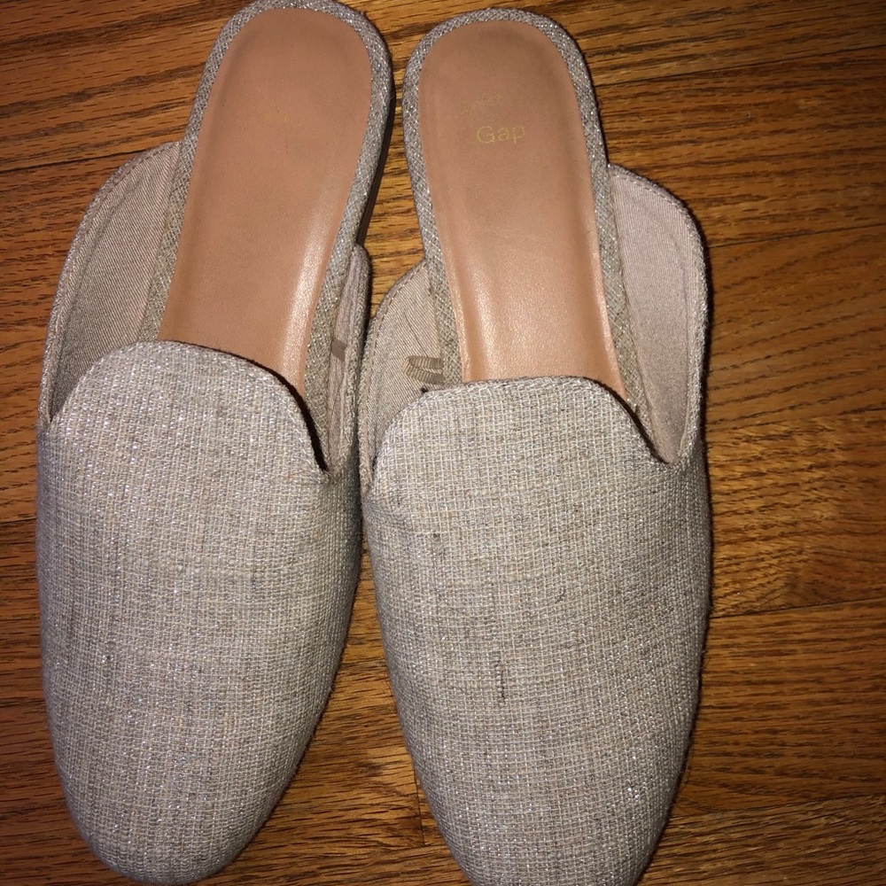 Tan/gold mules from gap. Size 9.  Worn once